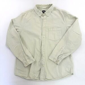Zara Man Denim Twill Button Down Shirt Large Long Sleeve Pocket